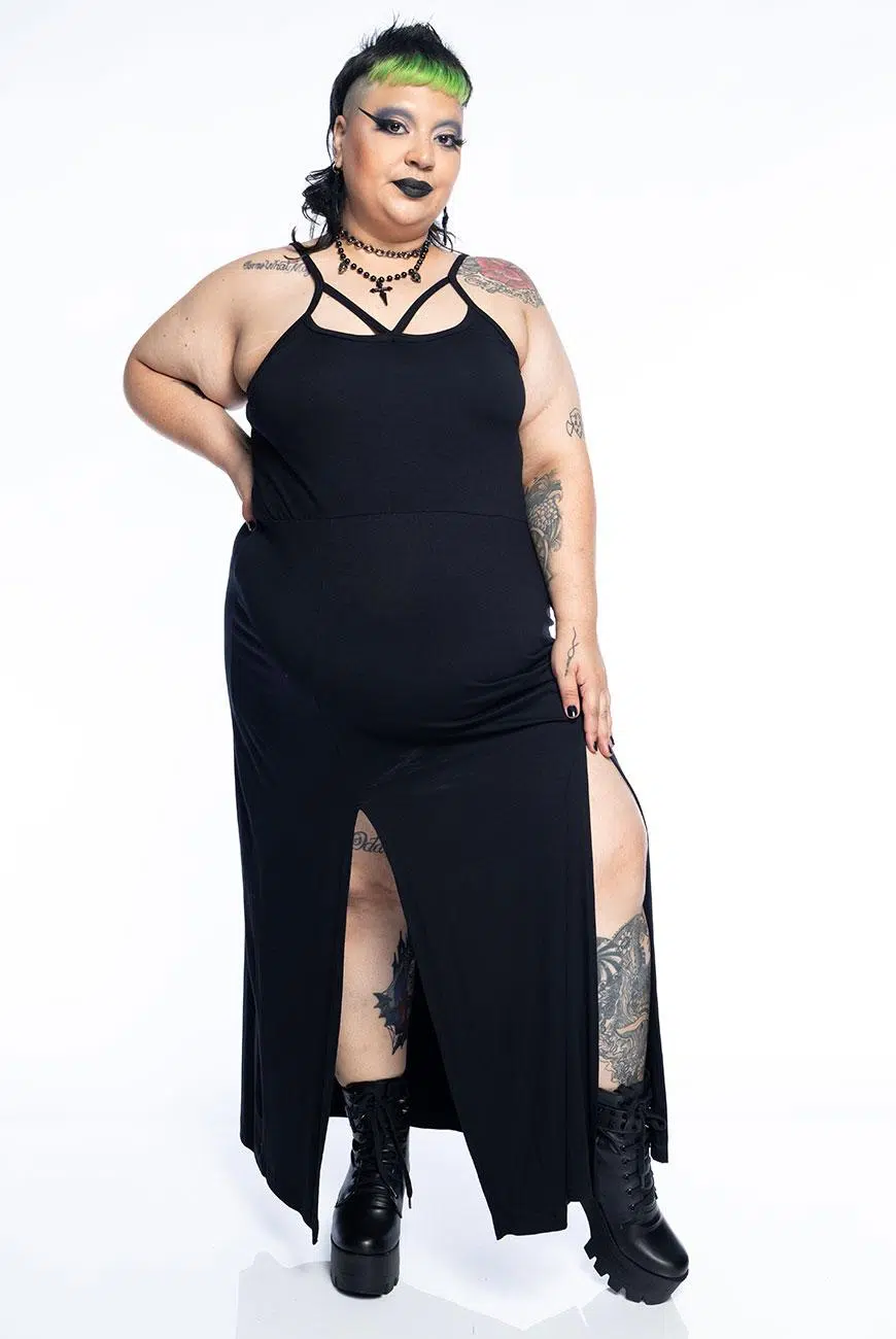 Vestido Longo Strappy Fendas - Imagem 4
