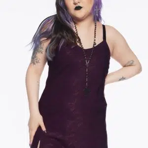 Vestido Slip Arabesque Roxo