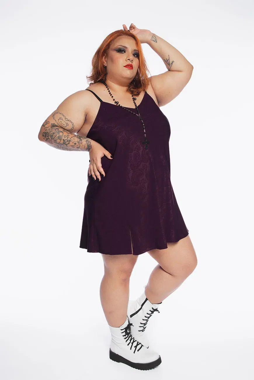 Vestido Slip Arabesque Roxo - Imagem 4