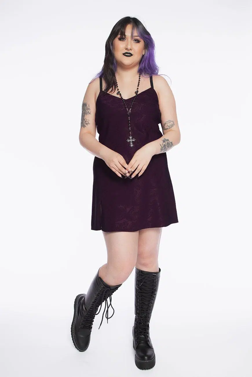 Vestido Slip Arabesque Roxo - Imagem 7
