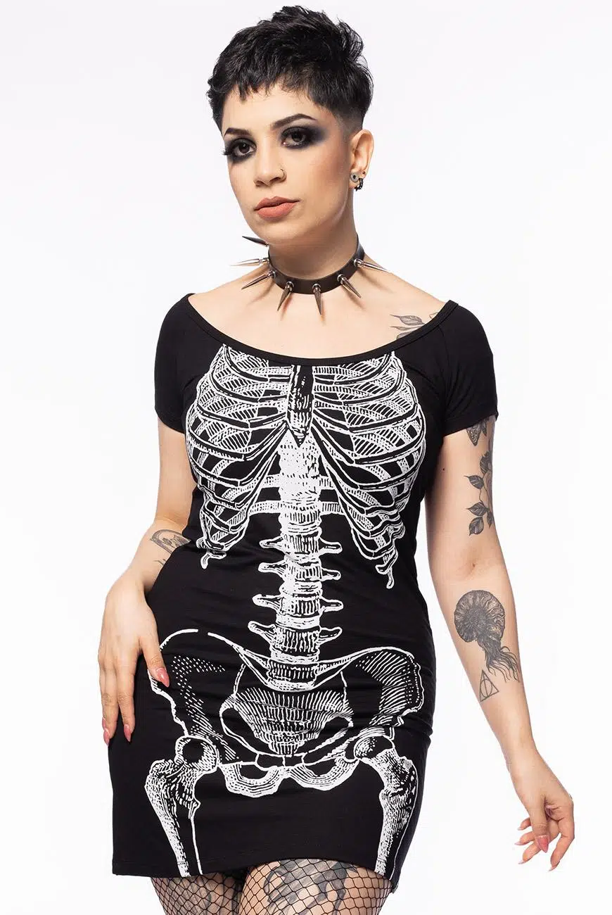 Vestido Stretch Esqueleto - Imagem 1
