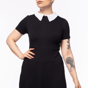 Vestido Vandinha Godê Manga Curta