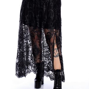 Saia Renda Preta Veil