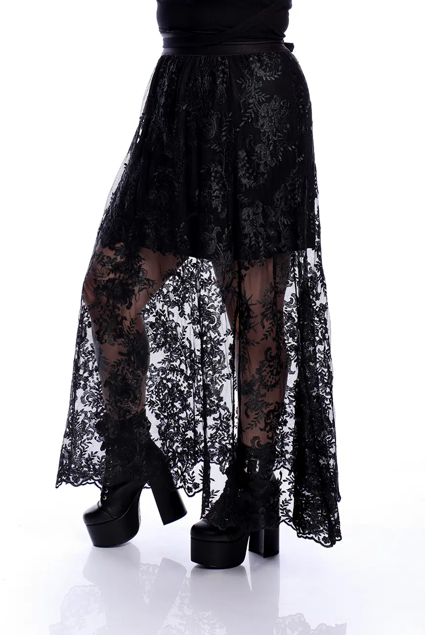 Saia Renda Preta Veil - Imagem 4