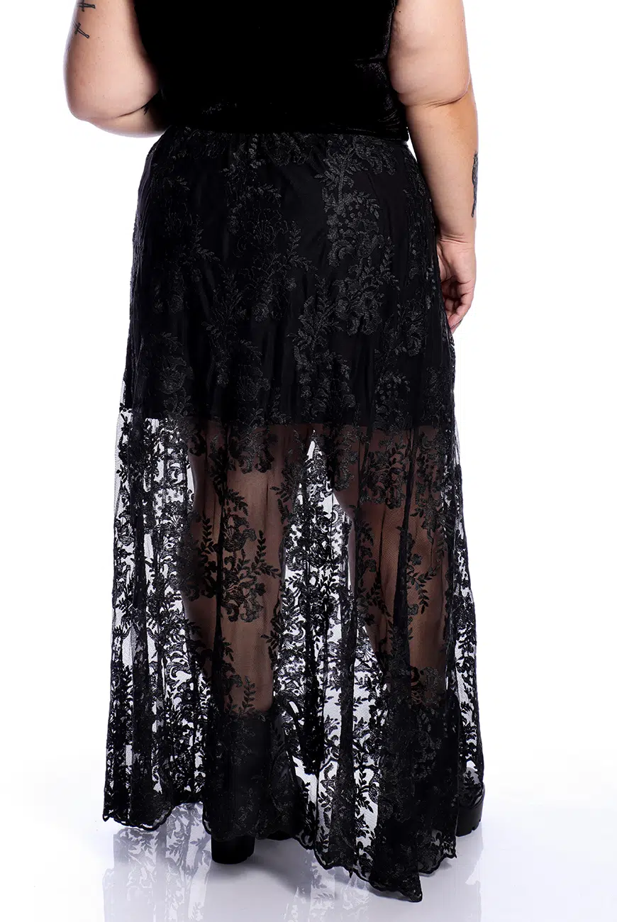 Saia Renda Preta Veil - Imagem 7