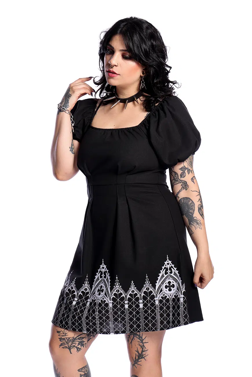 Vestido Babydoll Preto Catedral - Imagem 4