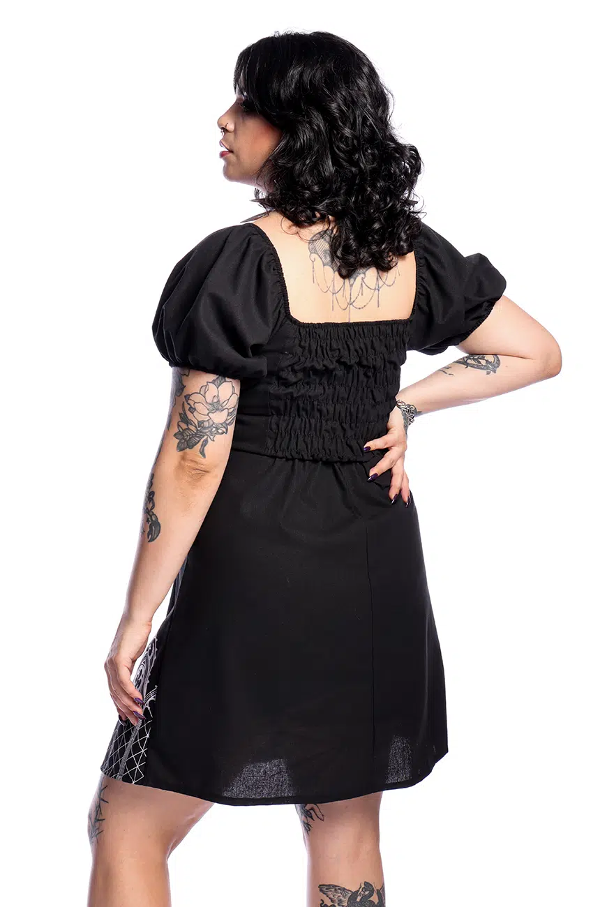 Vestido Babydoll Preto Catedral - Imagem 6