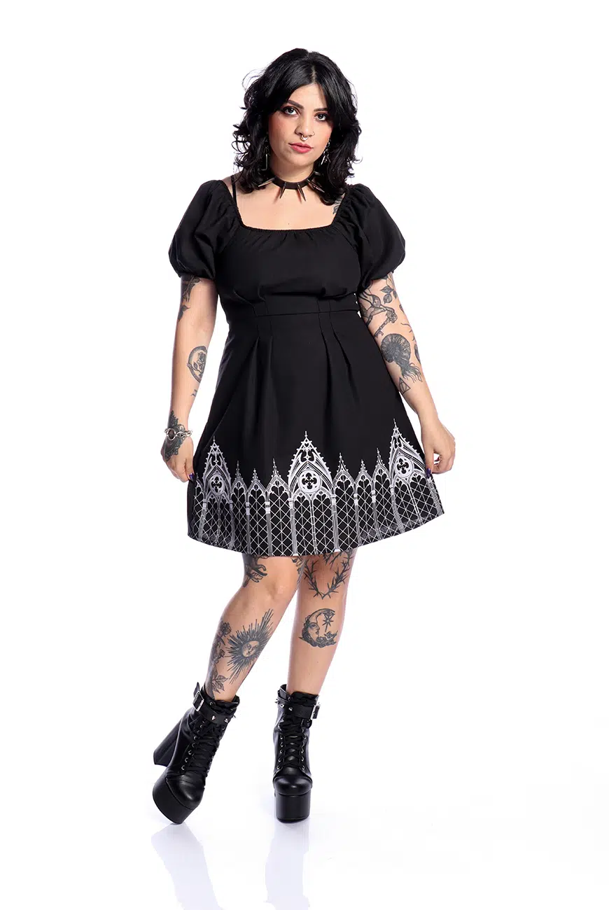 Vestido Babydoll Preto Catedral - Imagem 8