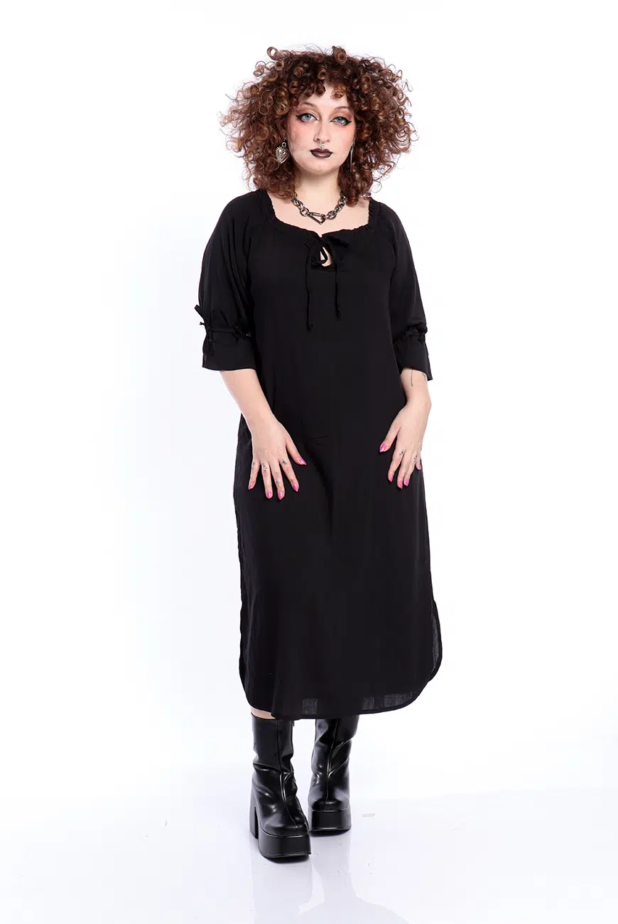 Vestido Camisa Preto Haunted - Imagem 1