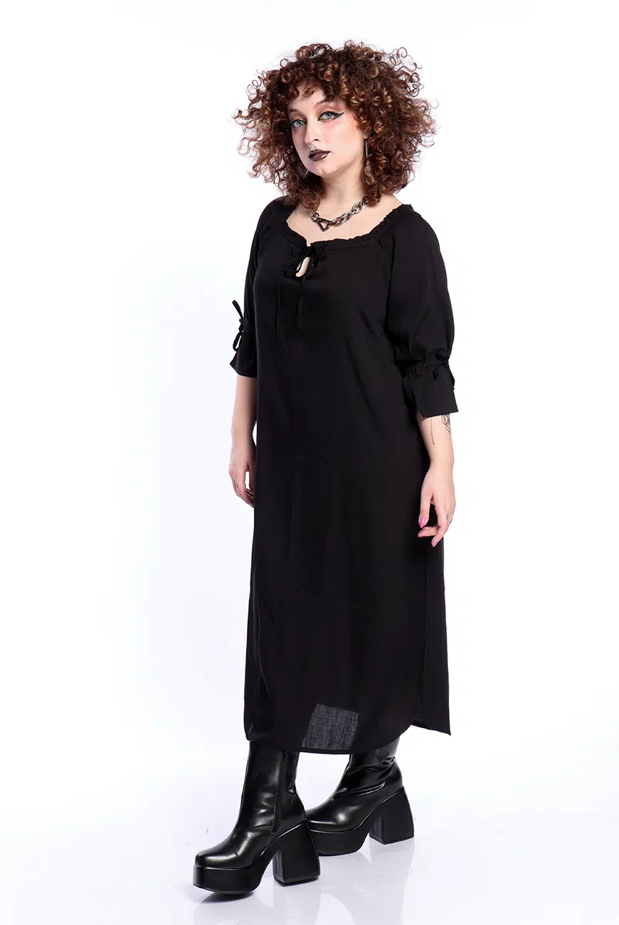 Vestido Camisa Preto Haunted - Imagem 4