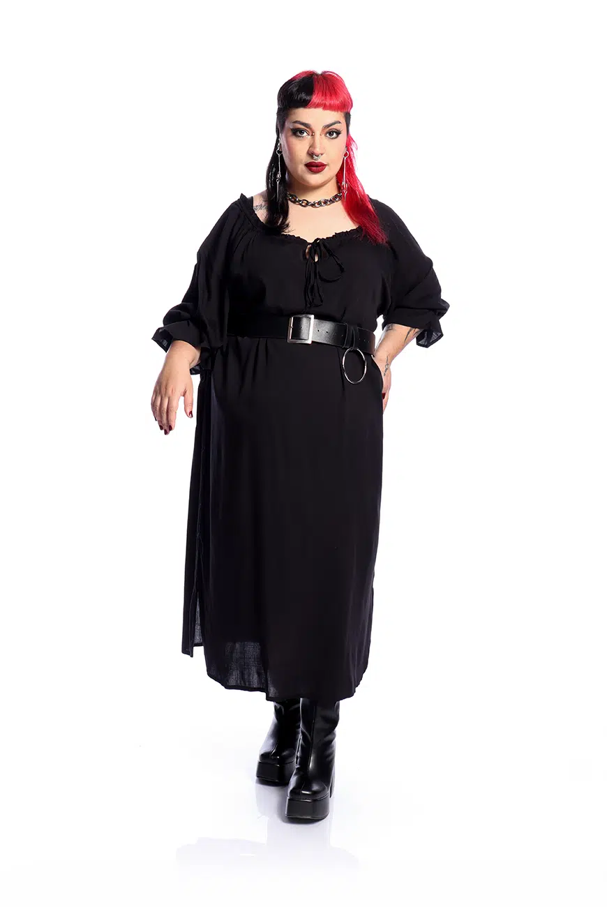 Vestido Camisa Preto Haunted - Imagem 9