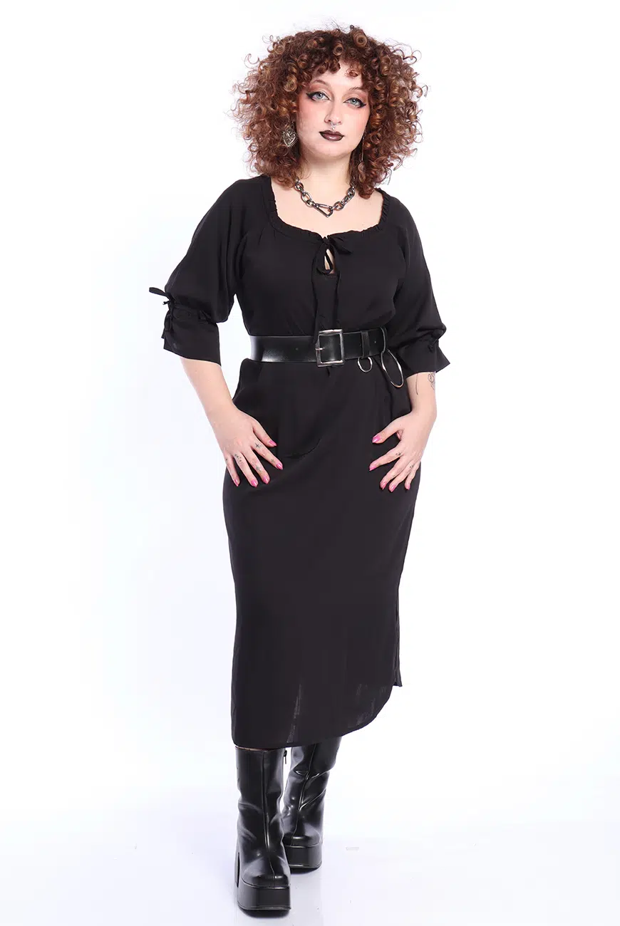 Vestido Camisa Preto Haunted - Imagem 10