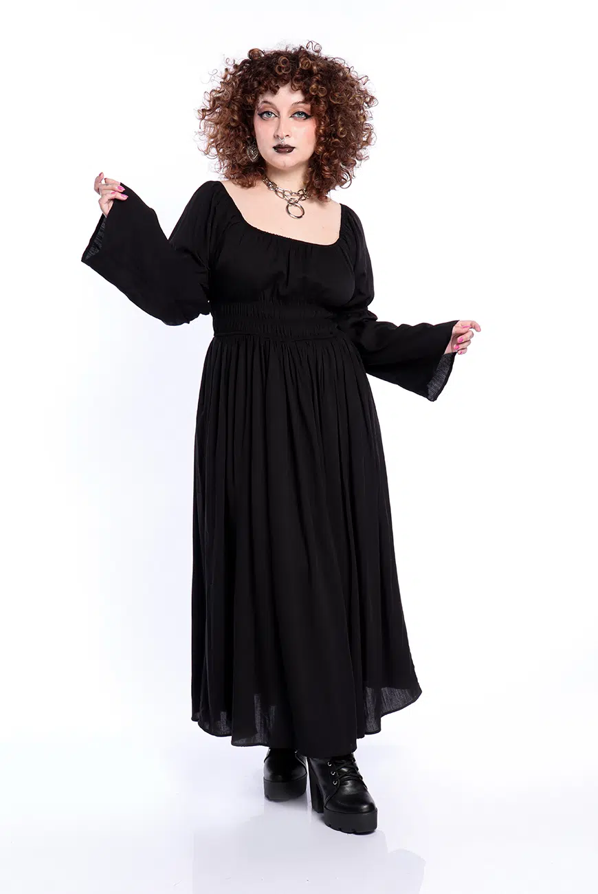 Vestido Midi Preto Moria - Imagem 1
