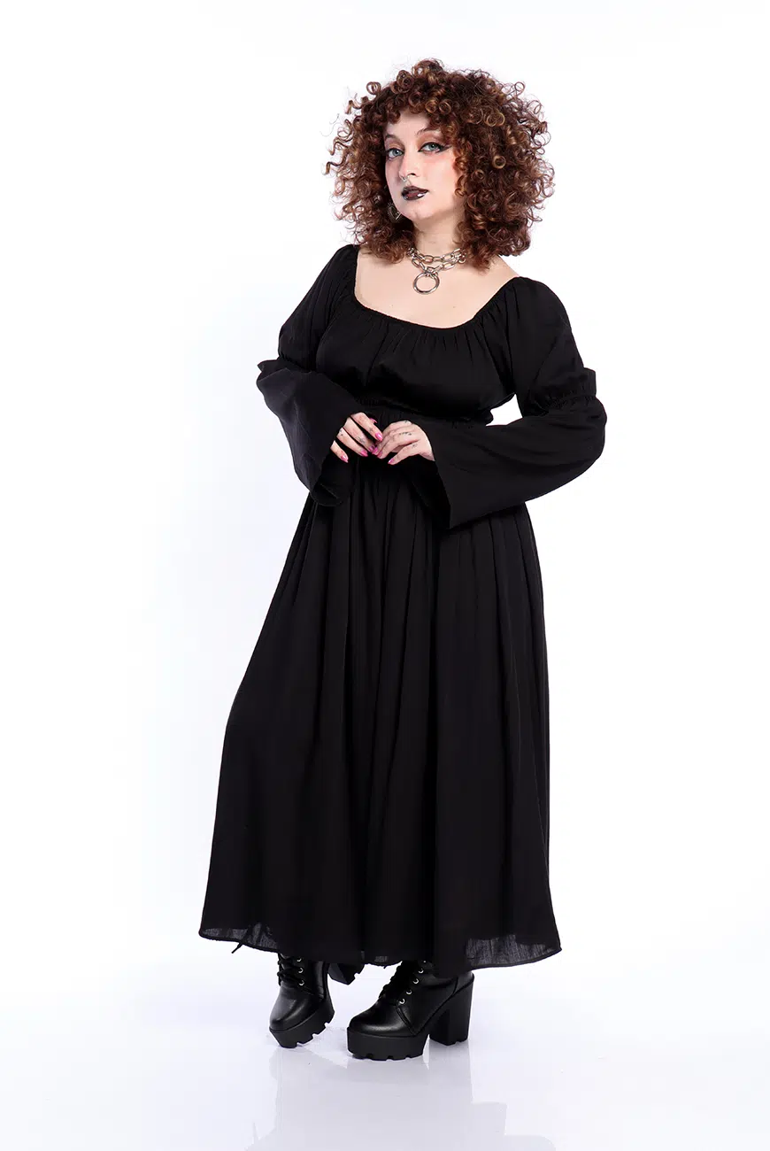 Vestido Midi Preto Moria - Imagem 4