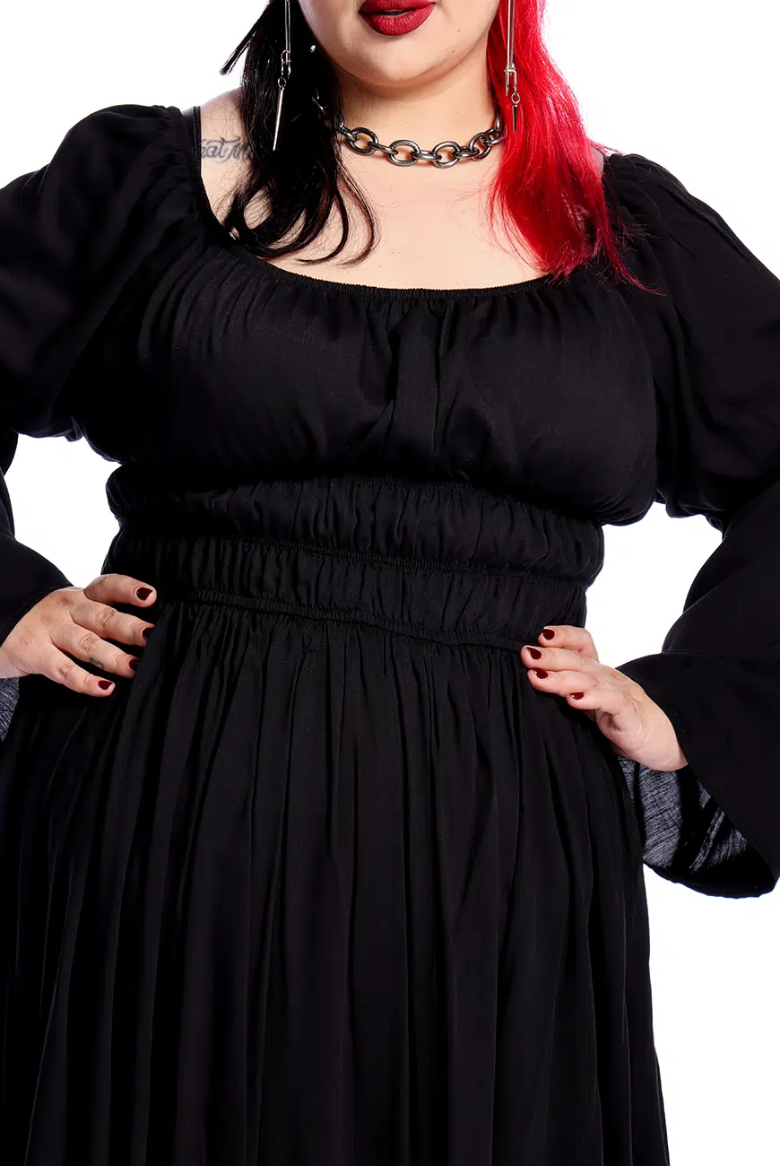 Vestido Midi Preto Moria - Imagem 9