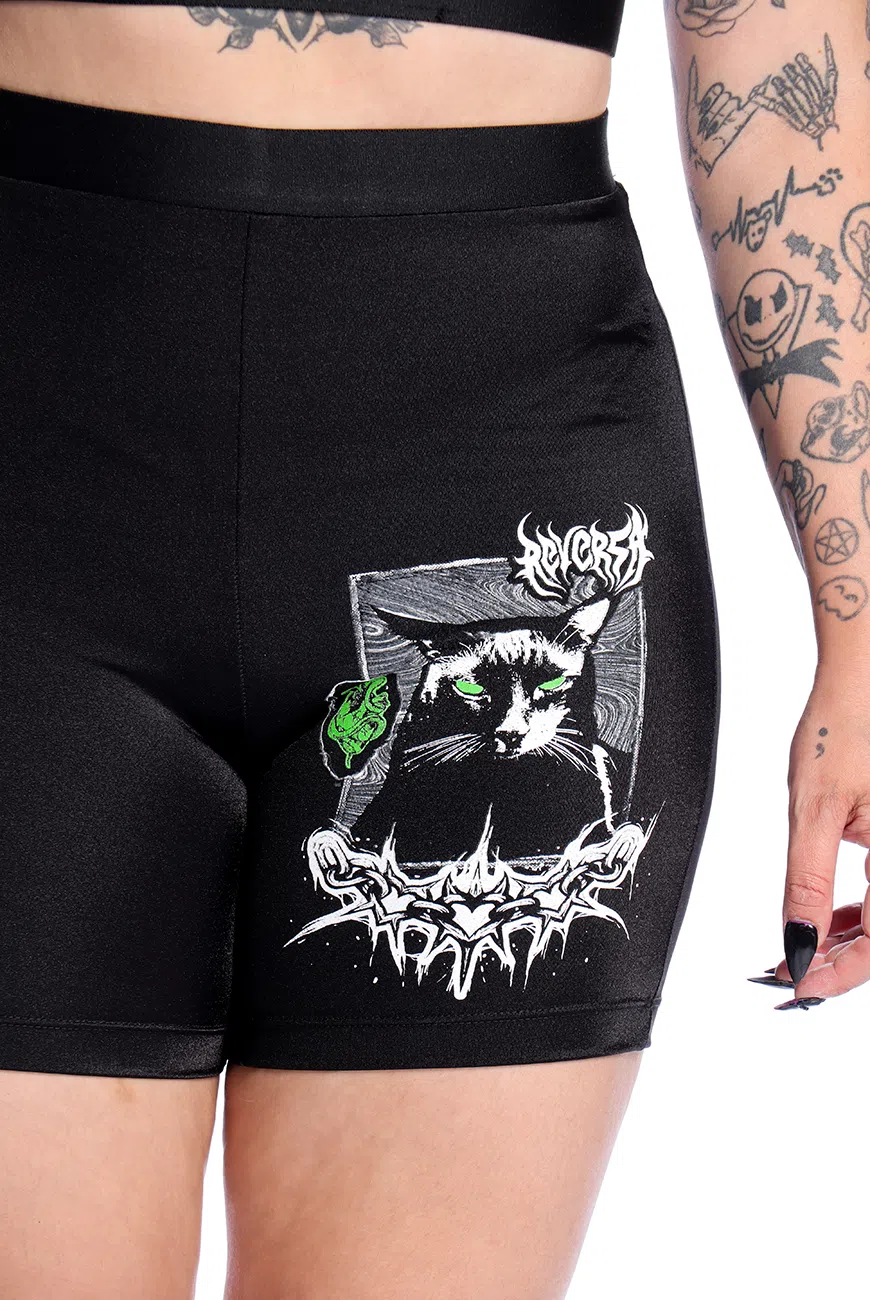 Bermuda Biker Preta Meowtivation - Imagem 13