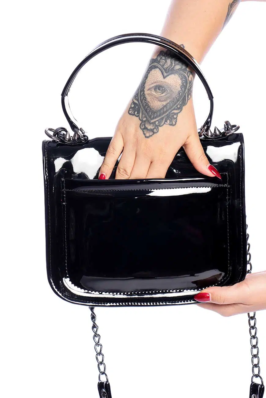 Bolsa Verniz Spikes Vamp - Imagem 3