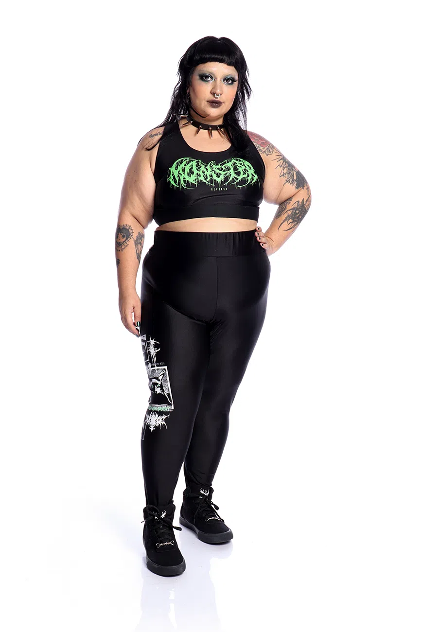 Calça Legging Preta Meowtivation - Imagem 3