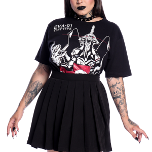 Saia de Pregas Preta Shoujo