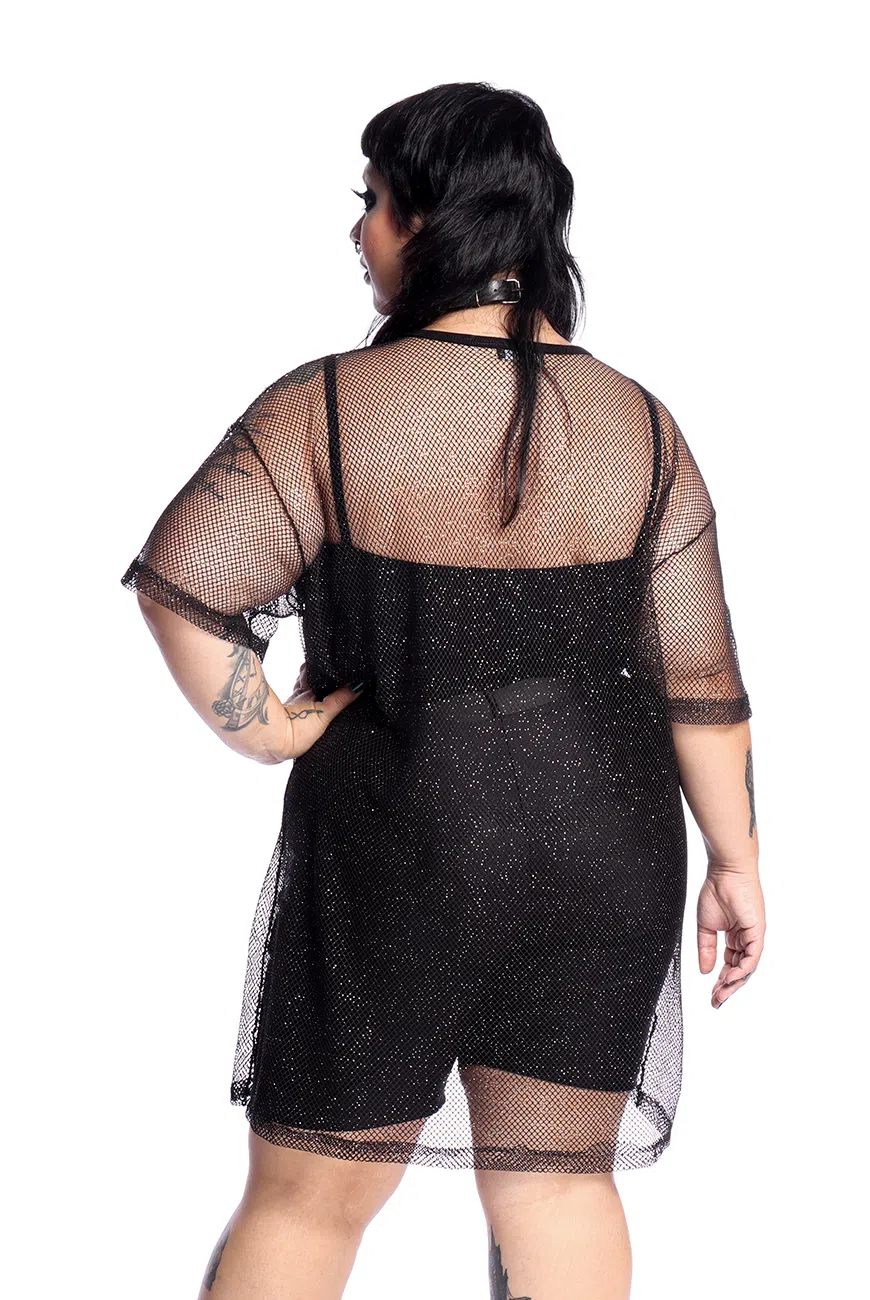 Vestido Camiseta Arrastão Preto - Imagem 7