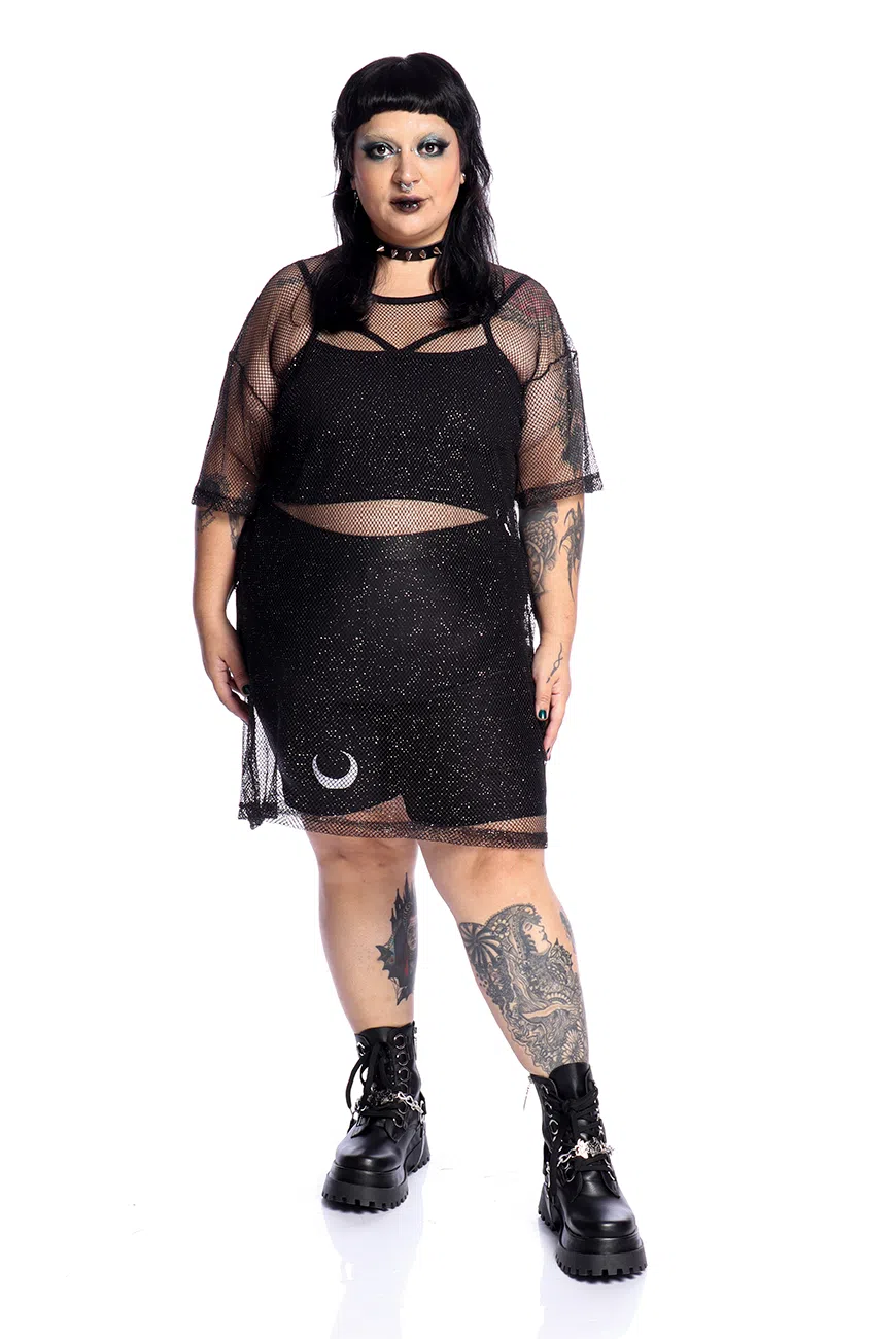 Vestido Camiseta Arrastão Preto - Imagem 9