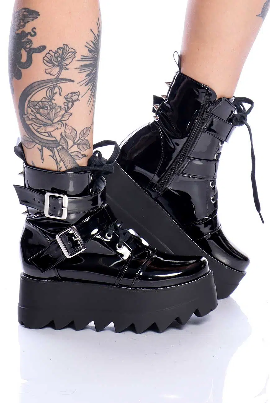 Bota Plataforma Spikes Neo Nyx Verniz - Imagem 3