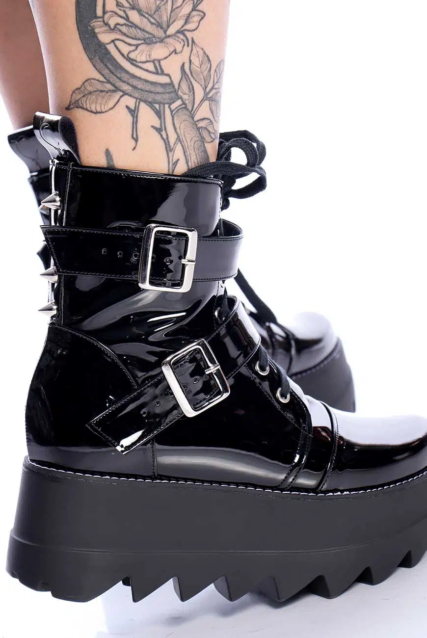 Bota Plataforma Spikes Neo Nyx Verniz - Imagem 7