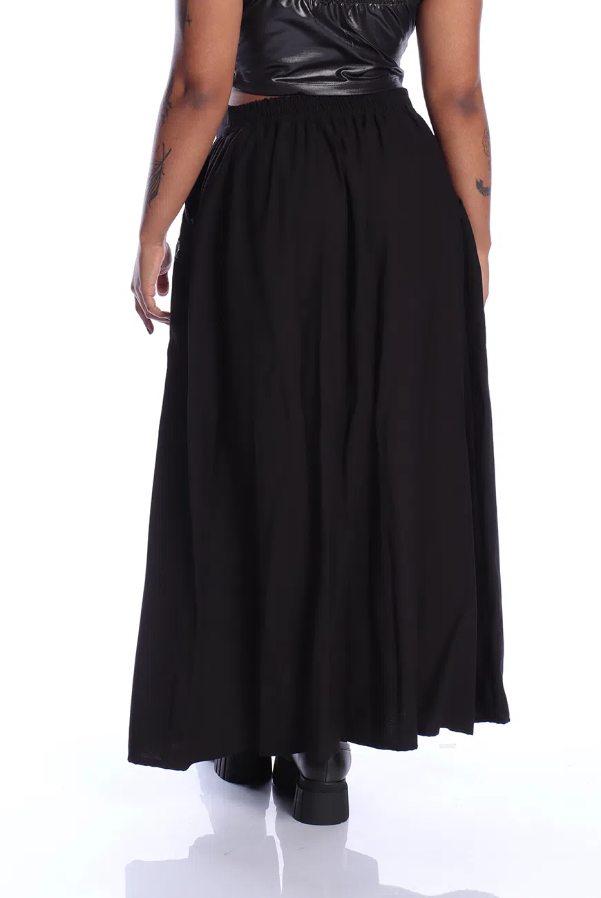 Saia Midi Bolsos Rose - Imagem 6
