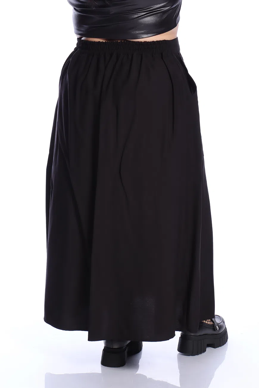 Saia Midi Bolsos Rose - Imagem 7