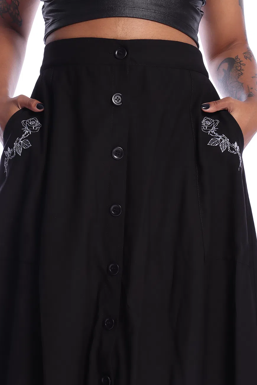 Saia Midi Bolsos Rose - Imagem 10