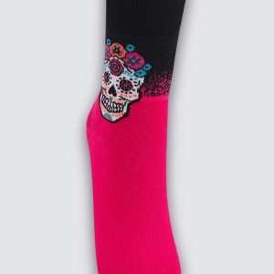 Meia Cano Curto Caveira Lupo - Candy