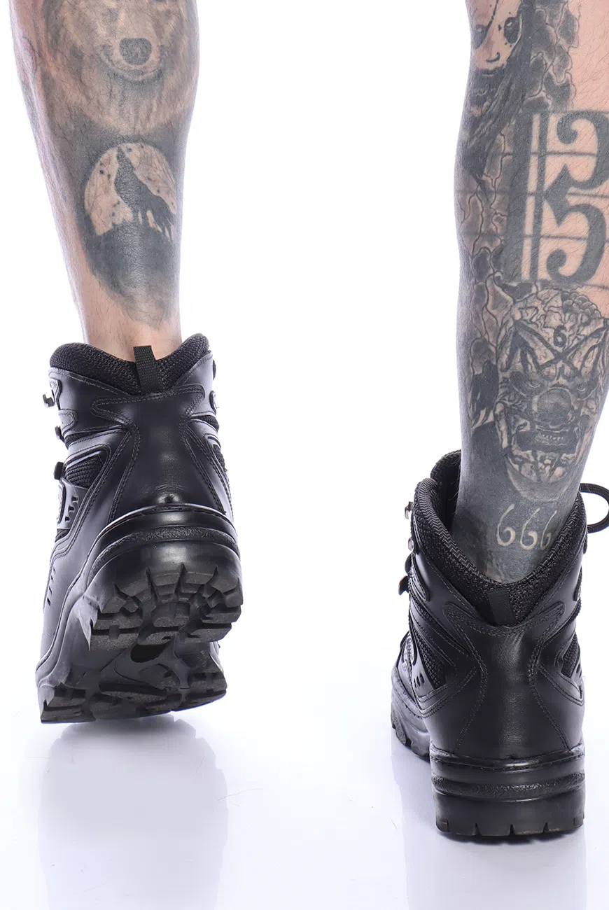 Bota Coturno Adventure Couro Preta Croft - Imagem 8
