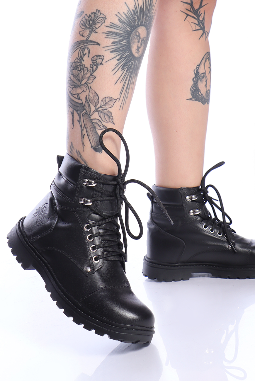 bota-coturno-couro-preta-ark-00 Bota Coturno Couro Preta Ark - Imagem 1