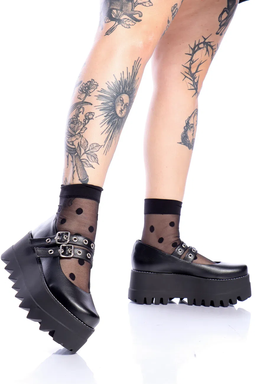 Sapato Boneca Preto Voodoo - Imagem 1