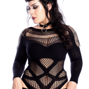 Body Manga Longa Arrastão