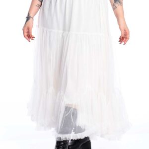 Saia Longa Tule Off White Abracadabra