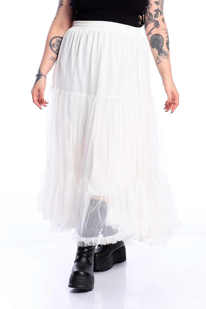 saia-longa-tule-off-white-abracadabra-00 Saia Longa Tule Off White Abracadabra - Imagem 1