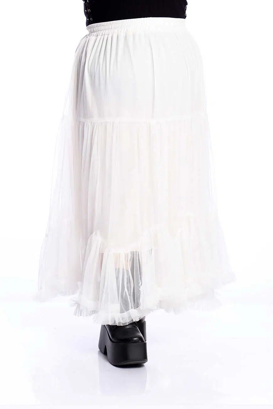Saia Longa Tule Off White Abracadabra - Imagem 3