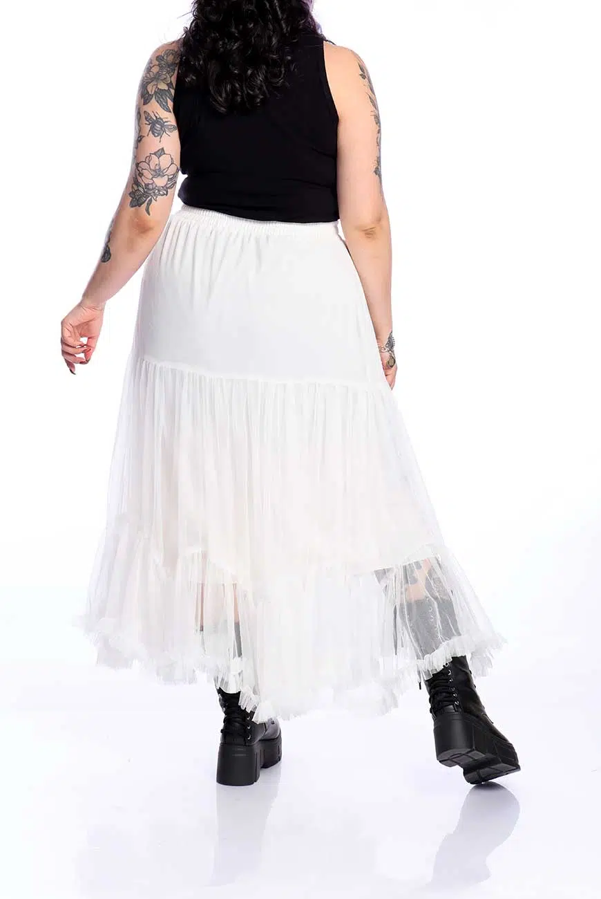 Saia Longa Tule Off White Abracadabra - Imagem 6