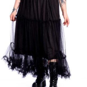 Saia Longa Tule Preto Abracadabra