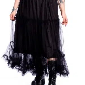 Saia Longa Tule Preto Abracadabra