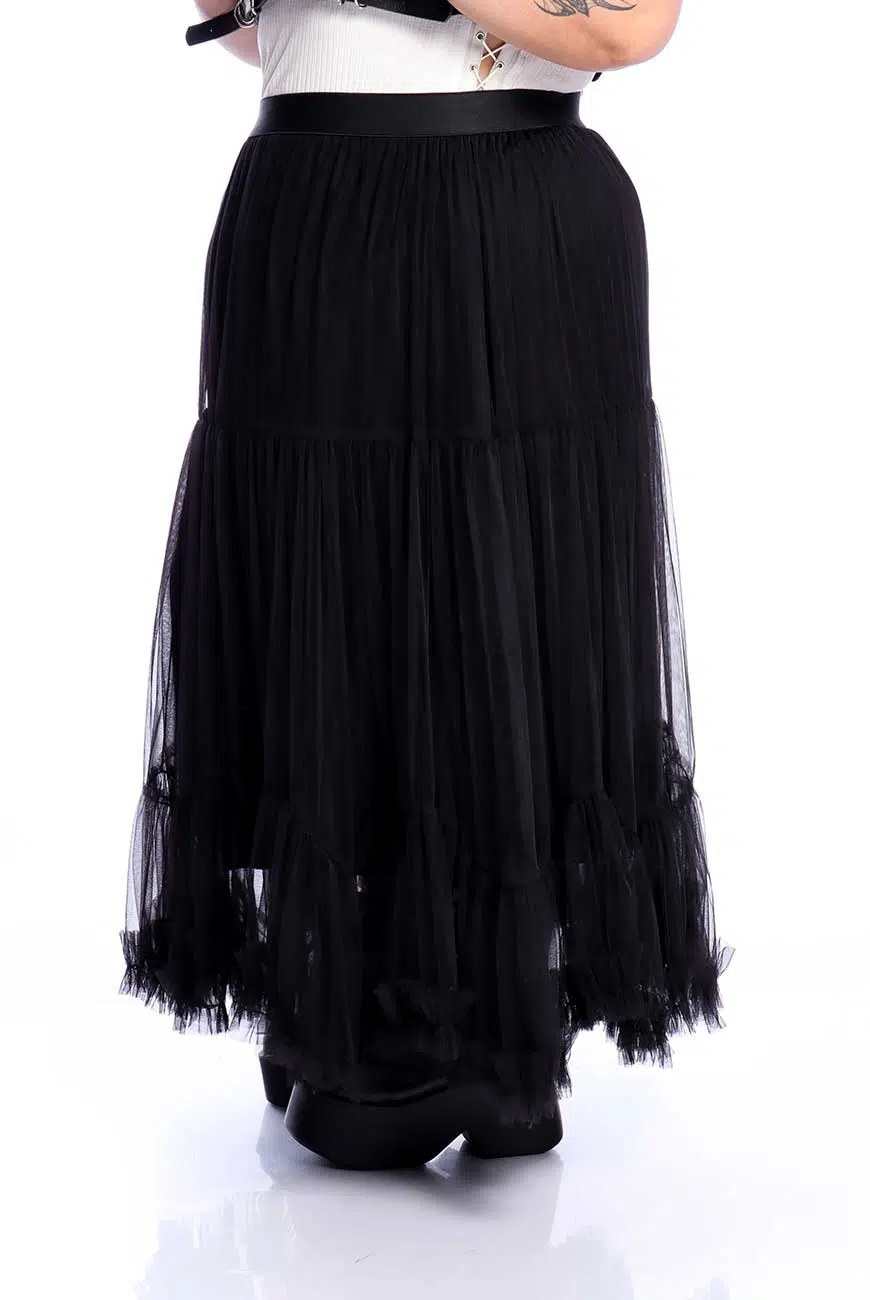 Saia Longa Tule Preto Abracadabra - Imagem 5