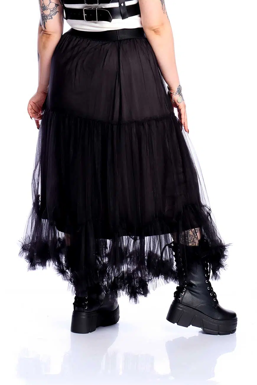 Saia Longa Tule Preto Abracadabra - Imagem 6