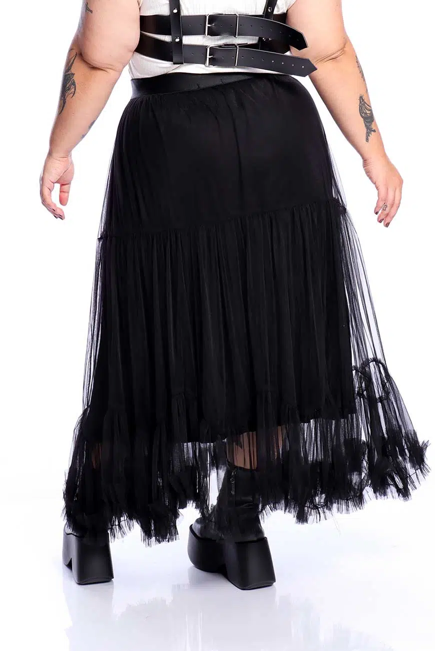 Saia Longa Tule Preto Abracadabra - Imagem 7