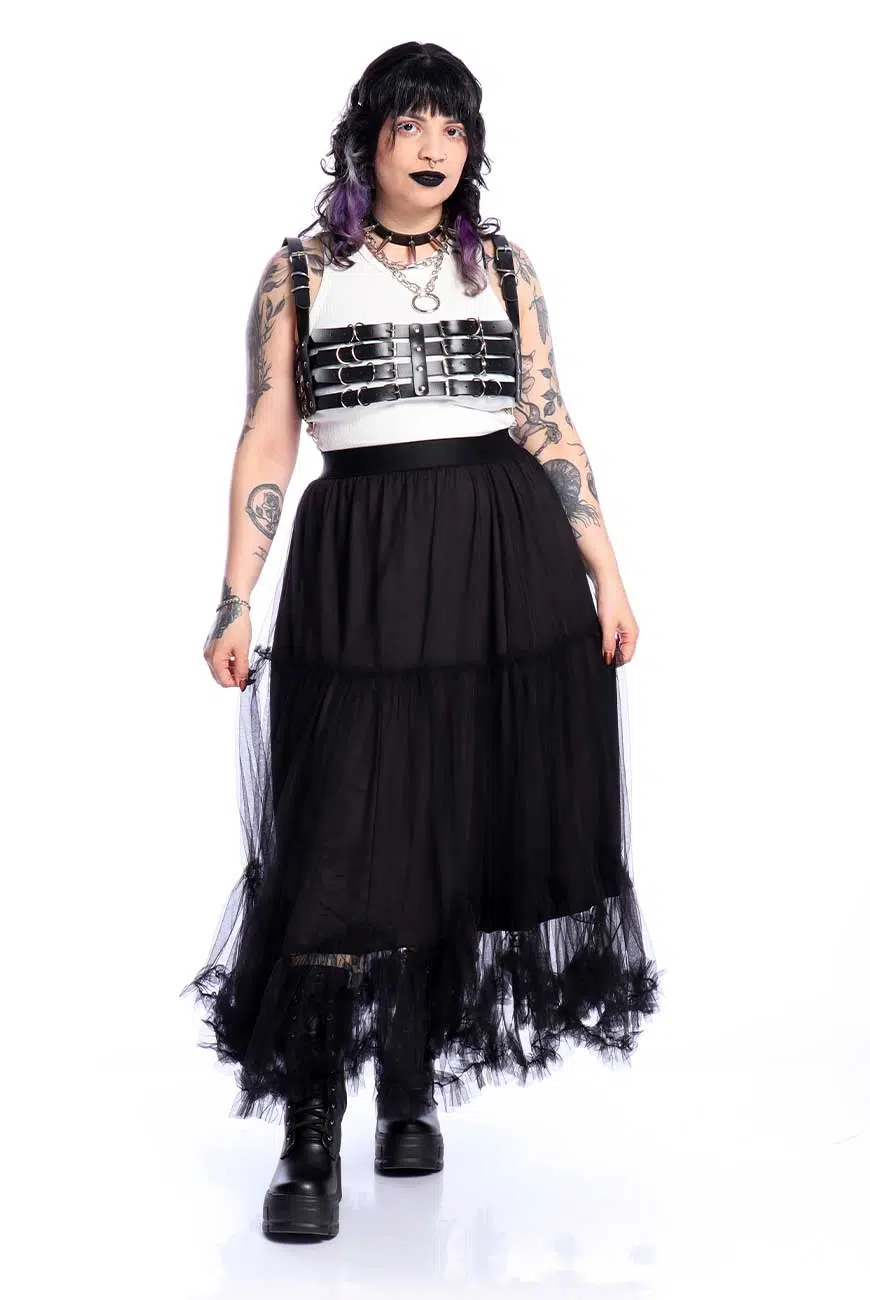 Saia Longa Tule Preto Abracadabra - Imagem 8