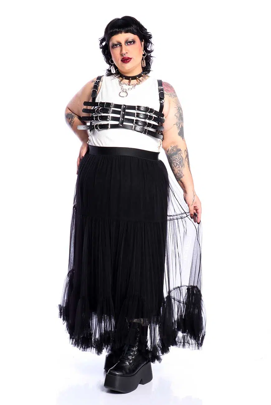 Saia Longa Tule Preto Abracadabra - Imagem 9