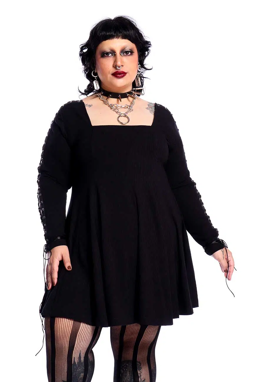 Vestido Manga Longa Amarração Judas - Imagem 3