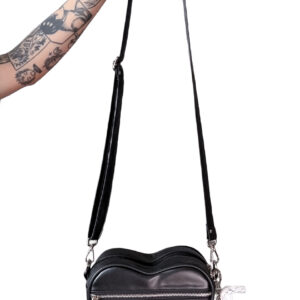 Bolsa Coração Preta Romance