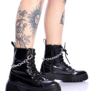 Bota Coturno Costurado Correntes