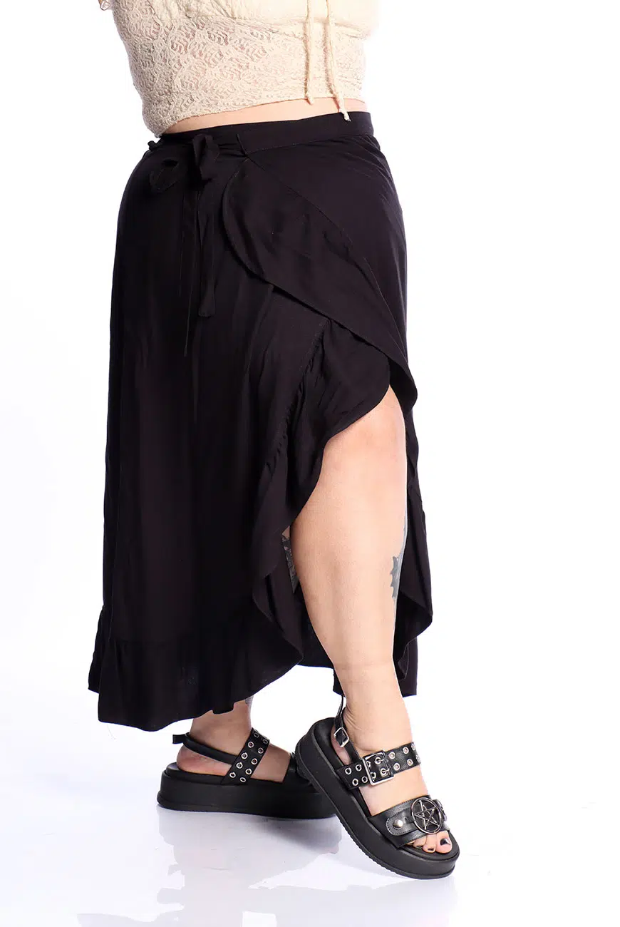 Saia Envelope Preta Shadow Dancer - Imagem 5